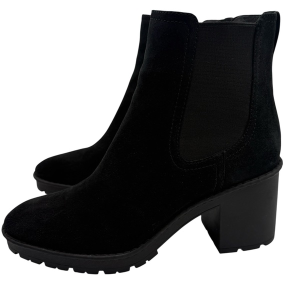Vince Shoes - Vince Womens Shoes Henderson Boots Sz 10 Black Suede Leather Pull On Heeled